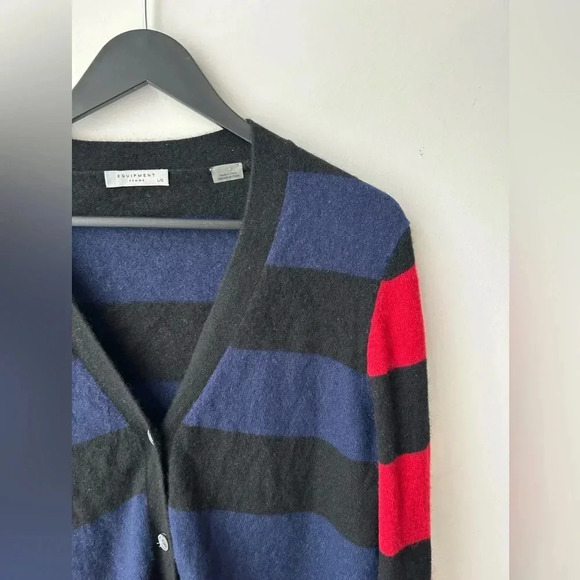 Equipment Black and Red Striped Sweater - Picture 3 of 12